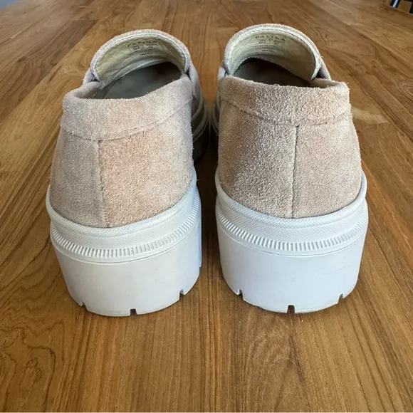 Patina Platform Loafers Zoe Women’s 10 Tan Suede Loafers