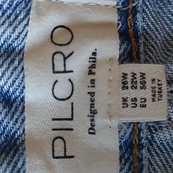 Pilcro Skirt. Madi Denim.Size 22W. Midi Raw Hem. 5pocket. Like New.