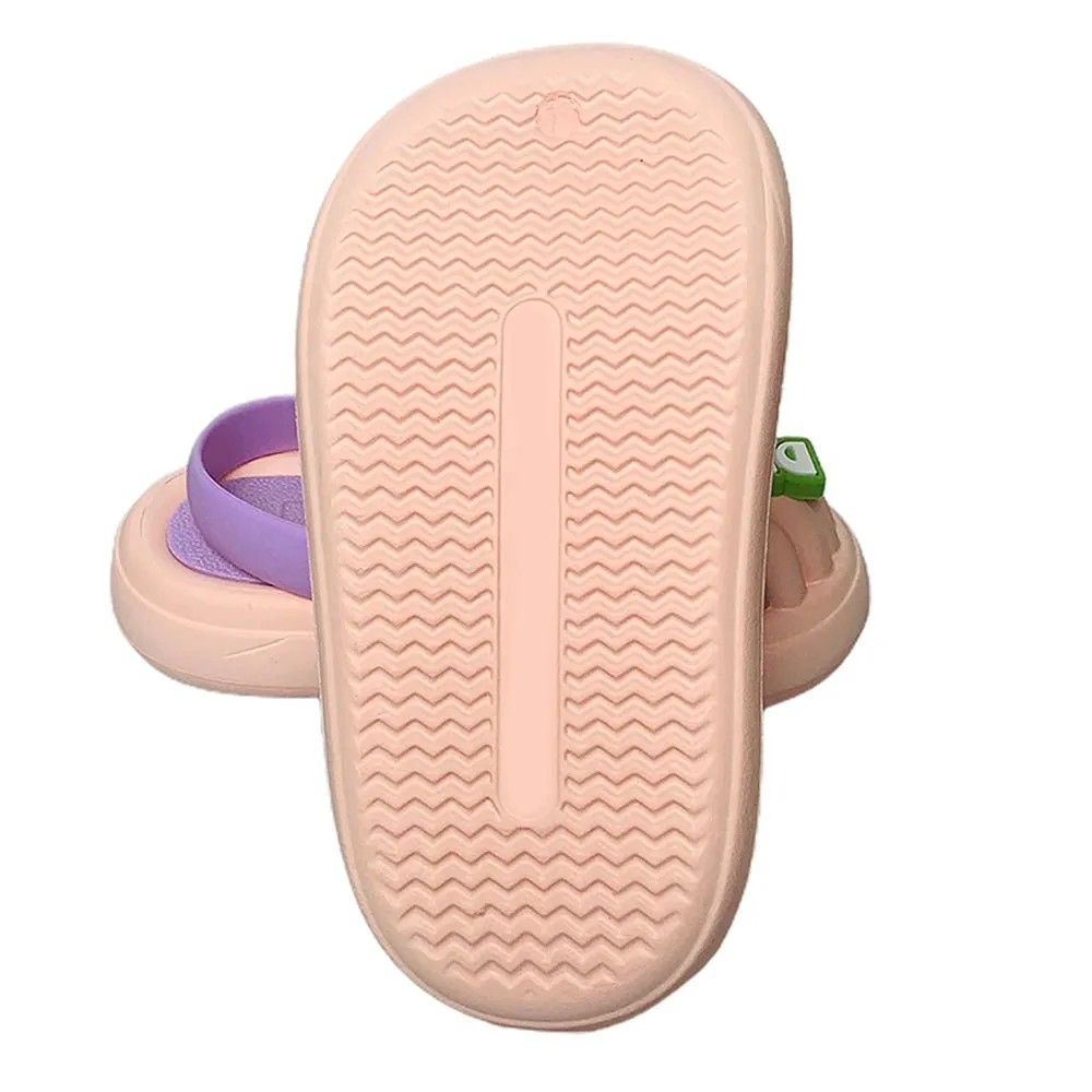 Pink Smilie Dino Slip on Clogs, Summer/Monsoon all season Footwear for Toddlers & Kids