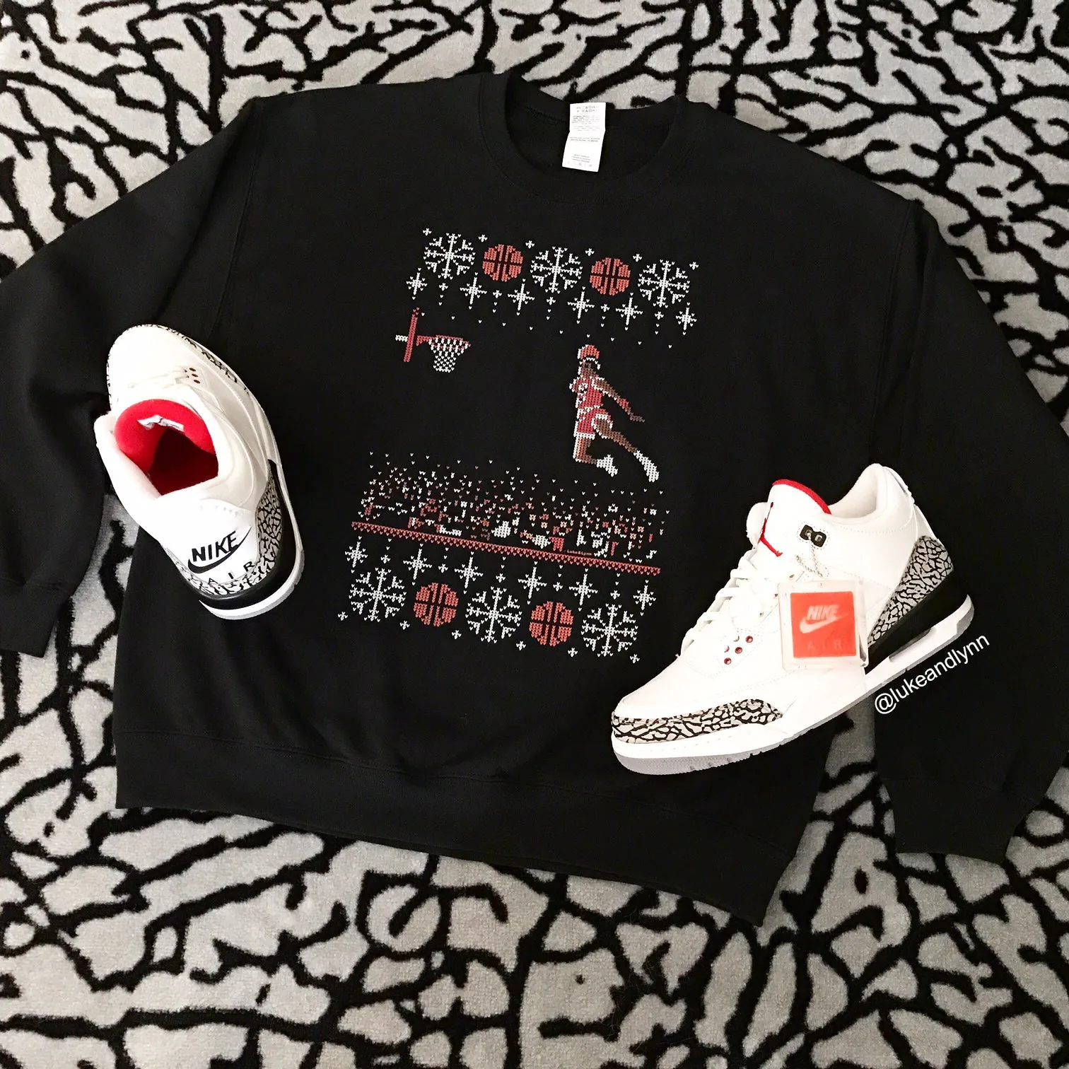 "1988 Jordan Dunk Contest Ugly Sweater" Unisex (Men/Women) Sweatshirt
