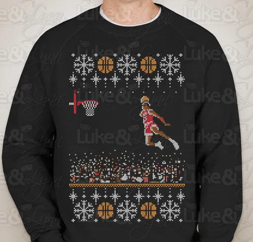 "1988 Jordan Dunk Contest Ugly Sweater" Unisex (Men/Women) Sweatshirt