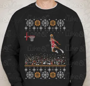"1988 Jordan Dunk Contest Ugly Sweater" Unisex (Men/Women) Sweatshirt