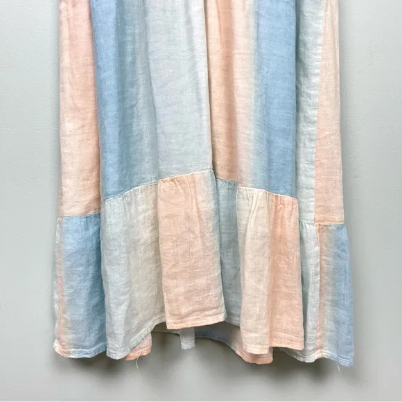 Rails Ashlyn Sunset Gradient Linen Blend Pastel Midi Dress