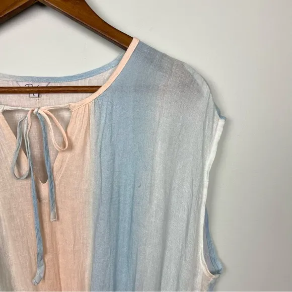 Rails Ashlyn Sunset Gradient Linen Blend Pastel Midi Dress