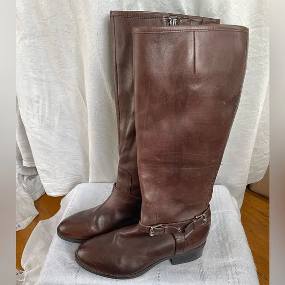 Ralph Lauren Marion Brown Leather Riding Boots 7.5
