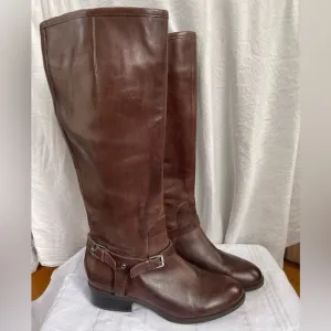 Ralph Lauren Marion Brown Leather Riding Boots 7.5