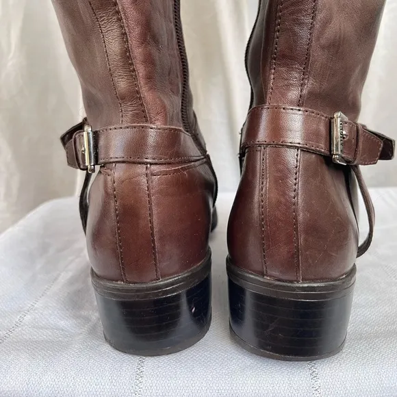 Ralph Lauren Marion Brown Leather Riding Boots 7.5