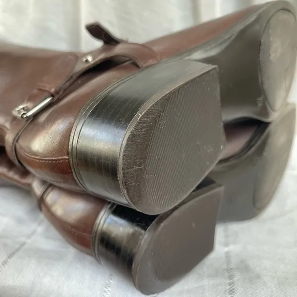 Ralph Lauren Marion Brown Leather Riding Boots 7.5