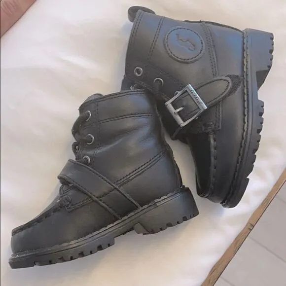 RALPH LAUREN POLO BLACK RANGER BOOTS. NEW