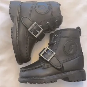 RALPH LAUREN POLO BLACK RANGER BOOTS. NEW