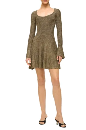 Raquel Dress in Metallic Gold