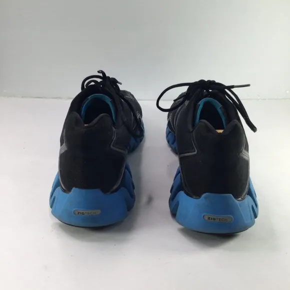 Reebok ZigTech Sonic Black &amp; Blue Running Shoes Sneakers Men Size 13