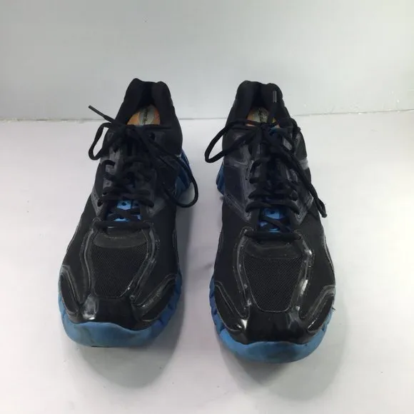 Reebok ZigTech Sonic Black &amp; Blue Running Shoes Sneakers Men Size 13