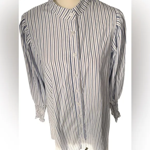 Revolve Los Angeles Blue &amp; White Striped Oversized Shirt Dress NWT