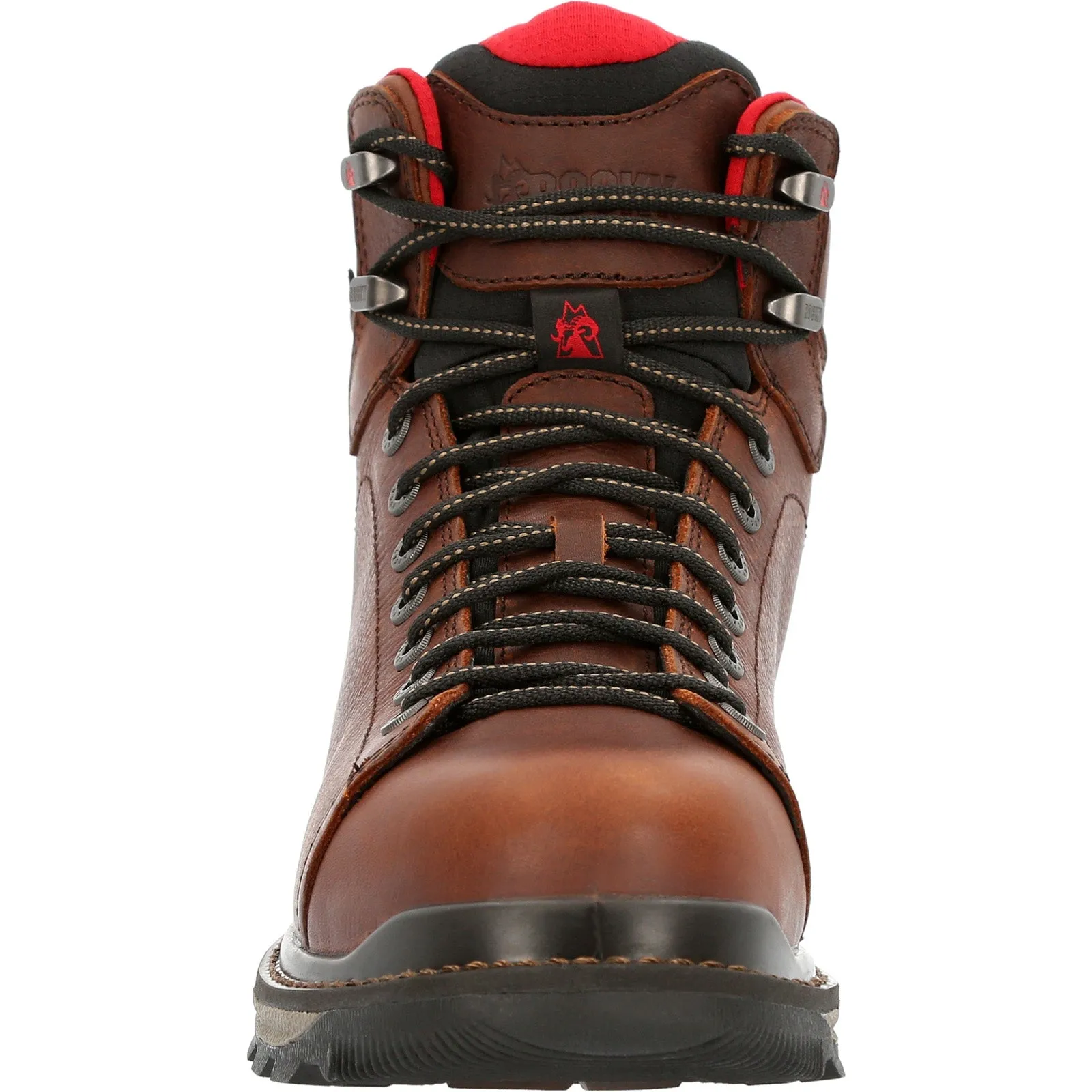 Rocky Rams Horn Lace To Toe Composite Waterproof Mens Brown Wide Boots