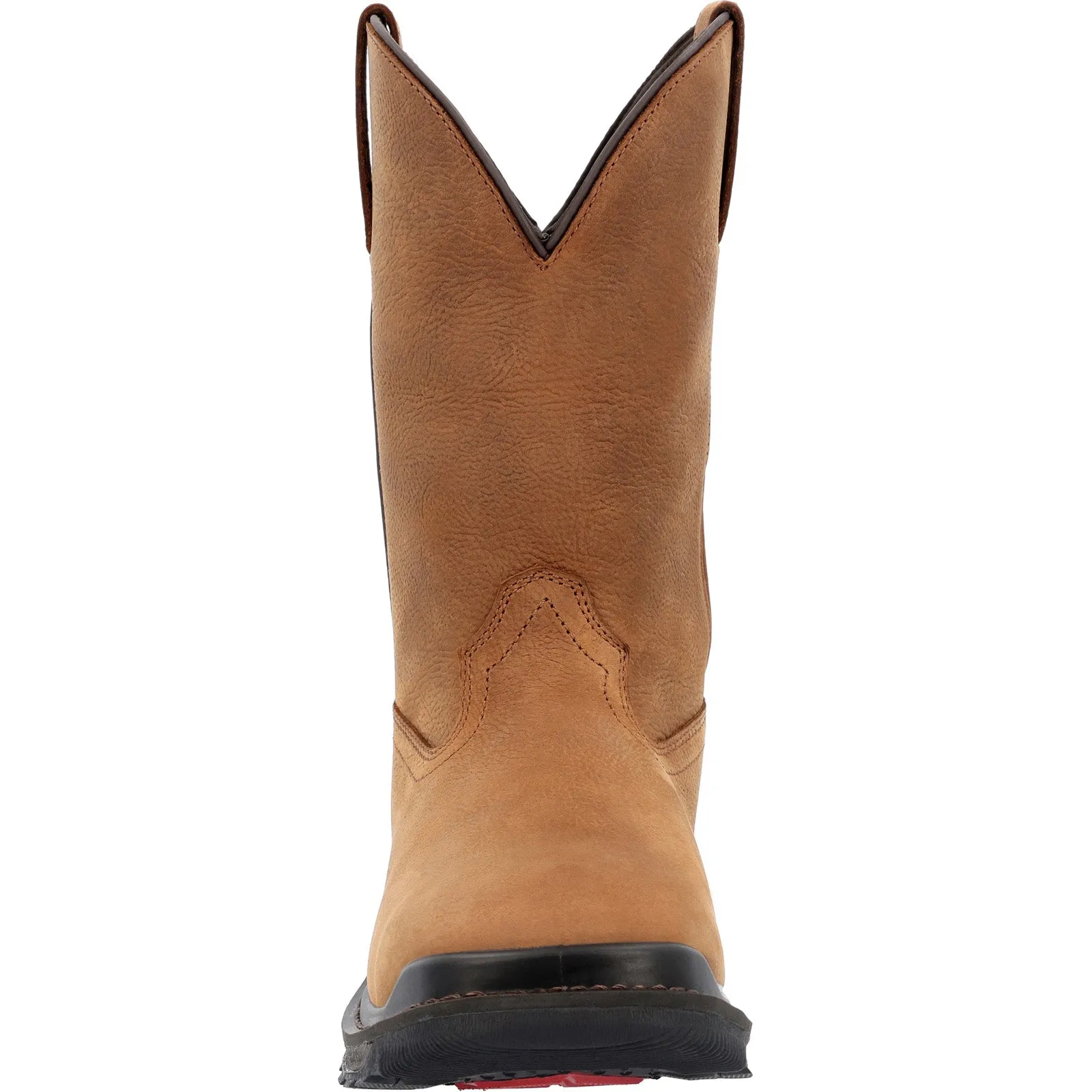 Rocky Rams Horn Waterproof Pull On RKW0395 Mens Brown Wide Leather Work Boots