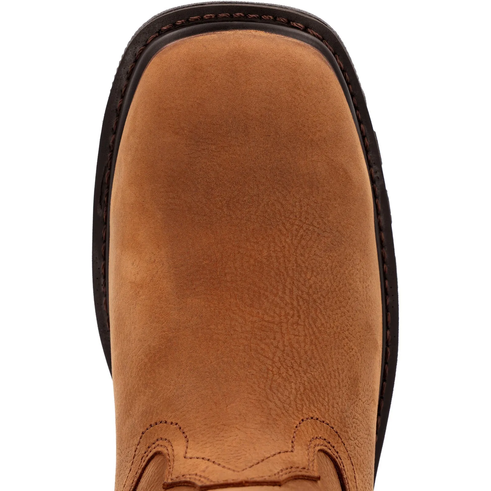 Rocky Rams Horn Waterproof Pull On RKW0395 Mens Brown Wide Leather Work Boots