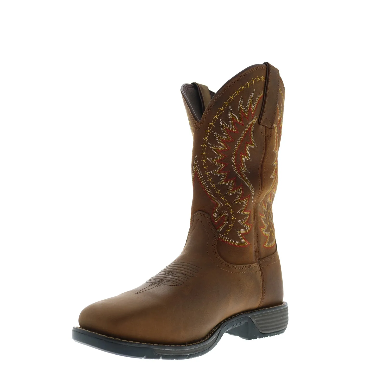 Rocky Rugged Trail Steel Toe Waterproof Mens Brown Wide Cowboy Western Boots