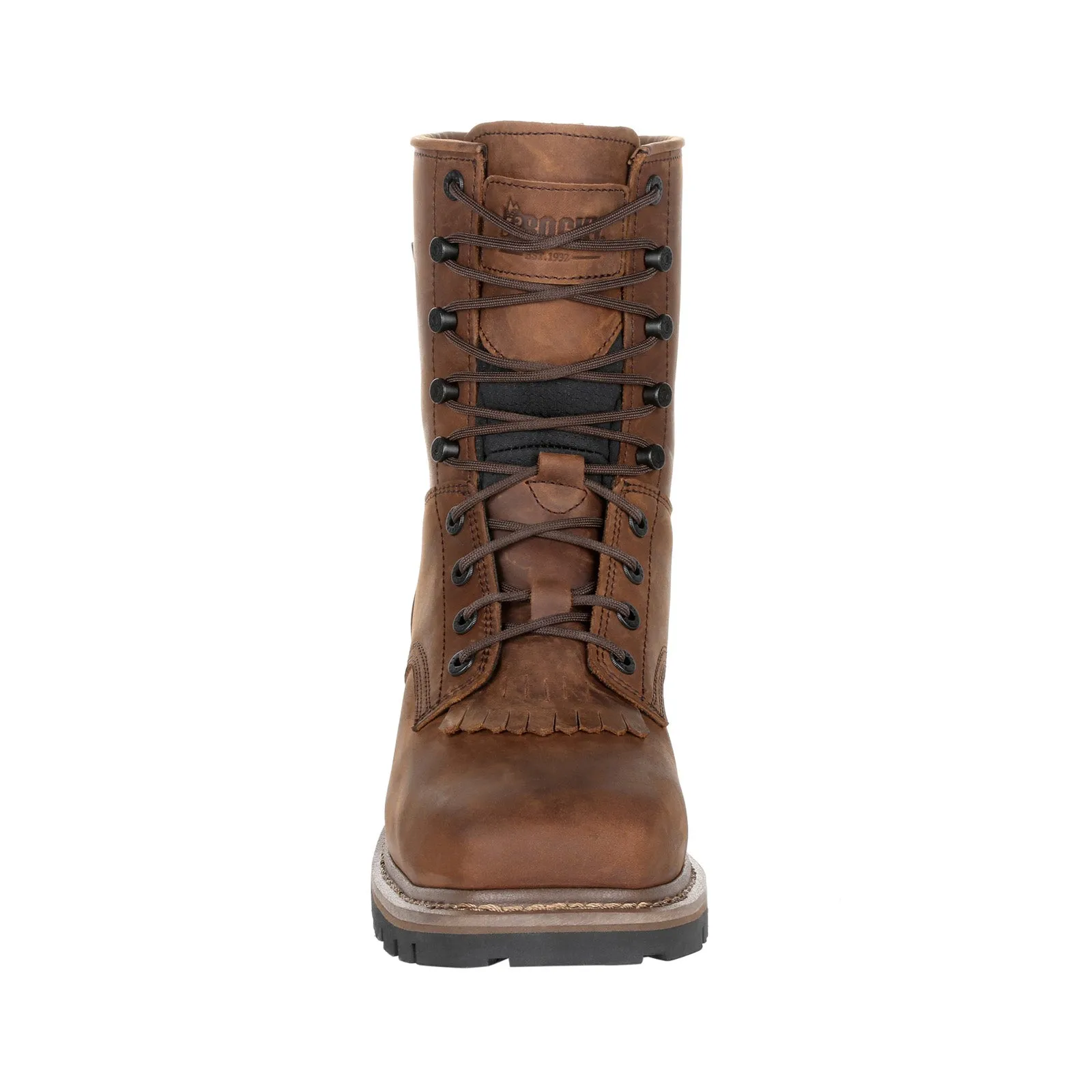 Rocky Square Toe Logger Waterproof Mens Brown Wide Work & Safety Boots