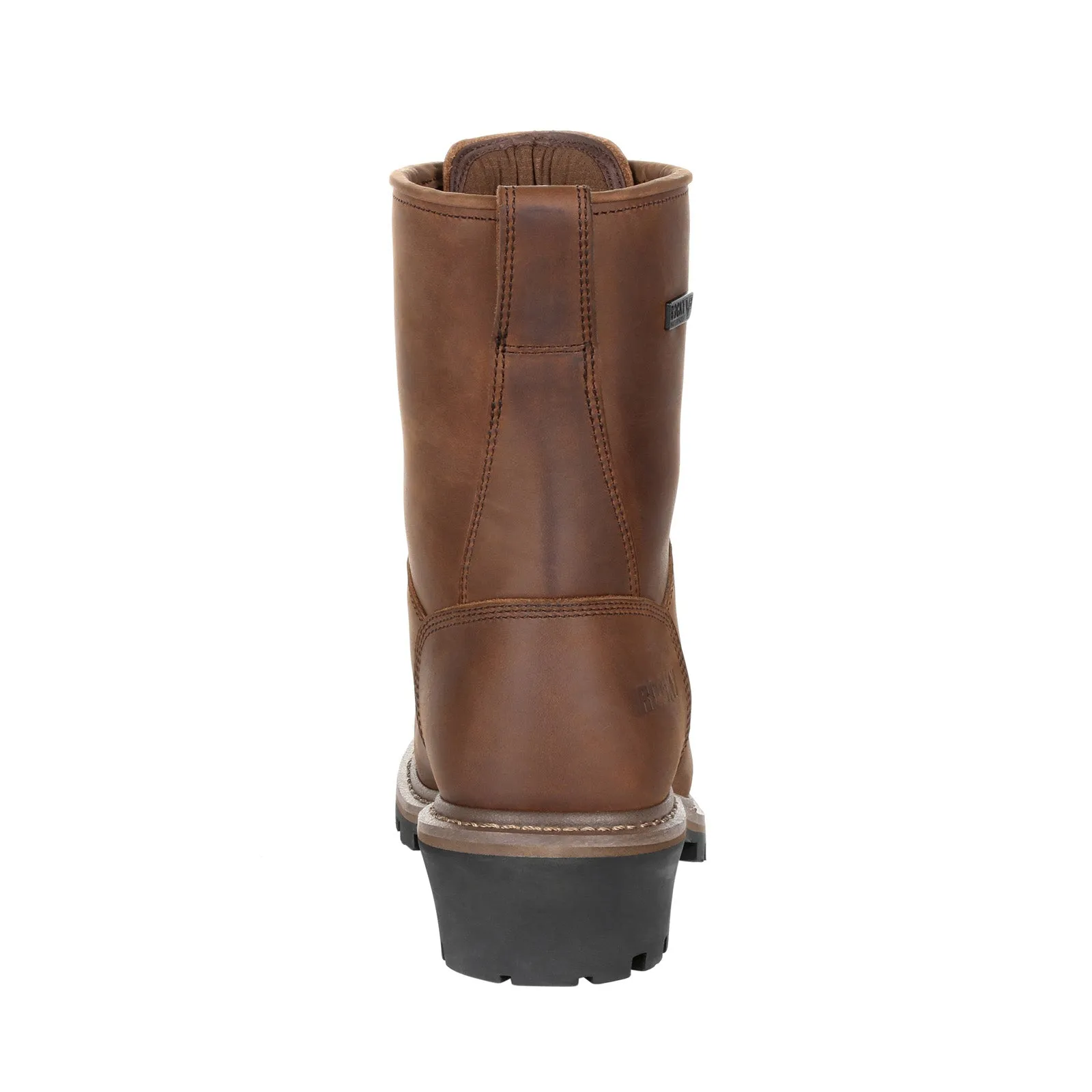 Rocky Square Toe Logger Waterproof Mens Brown Wide Work & Safety Boots