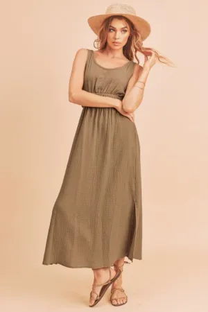Round Neck Sleeveless Tank Dress