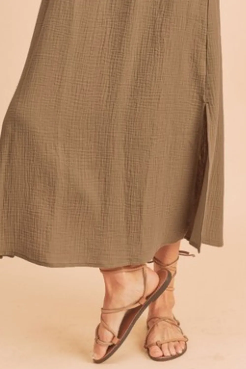 Round Neck Sleeveless Tank Dress