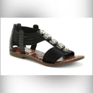 Sam Edelman Galina Embellished Calf Hair Sandals Size 7