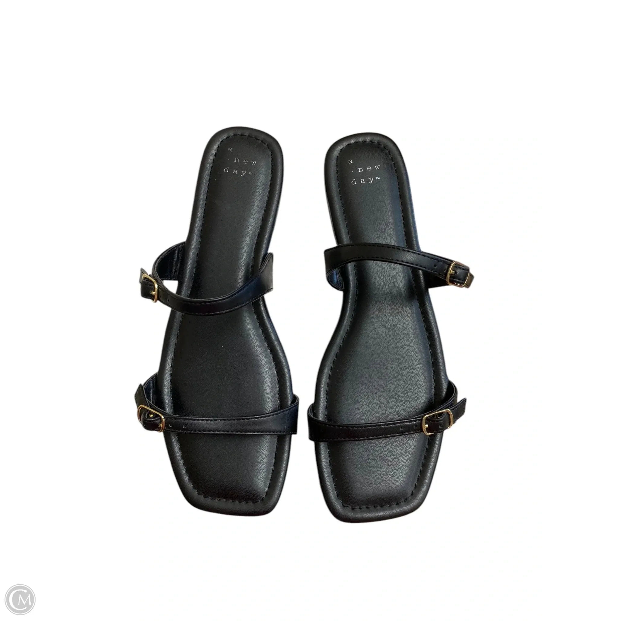 Sandals Flats By A New Day In Black, Size: 8.5