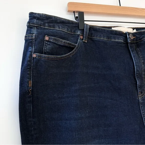 Soft Surroundings Flare Jeans Dark Blue Denim