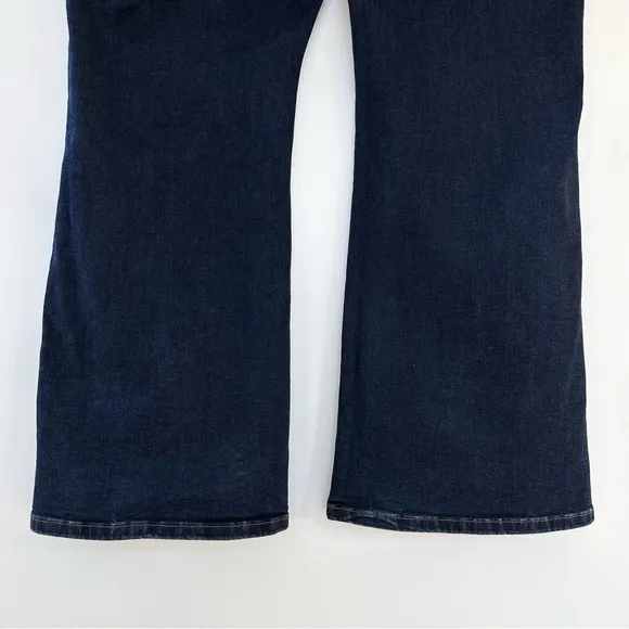 Soft Surroundings Flare Jeans Dark Blue Denim