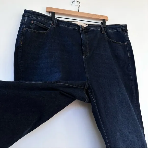Soft Surroundings Flare Jeans Dark Blue Denim