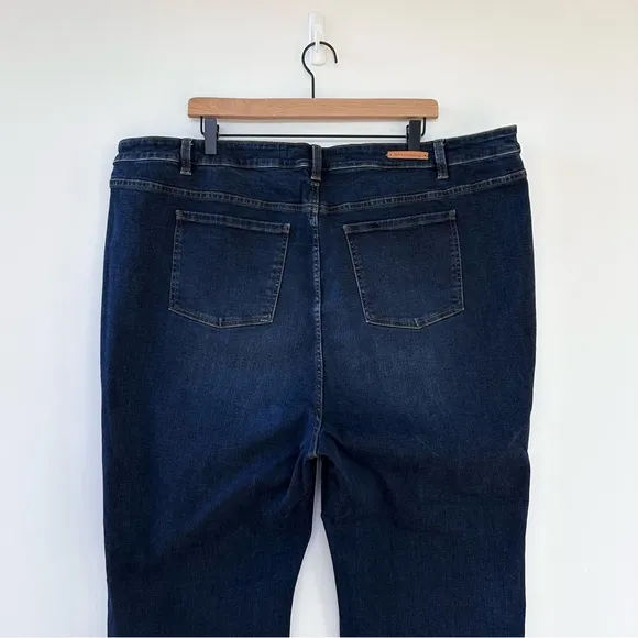 Soft Surroundings Flare Jeans Dark Blue Denim