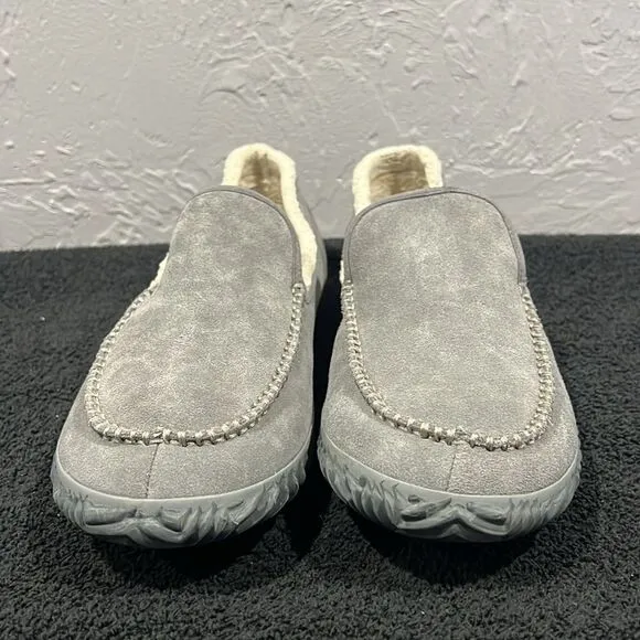 🔥🔥SOREL “DUDE MOC” Gray Suede Slippers Slip-On Loafers - Men Sz 12 - EXCELLENT