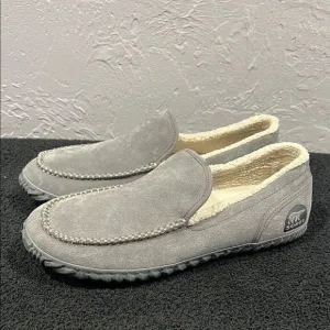 🔥🔥SOREL “DUDE MOC” Gray Suede Slippers Slip-On Loafers - Men Sz 12 - EXCELLENT