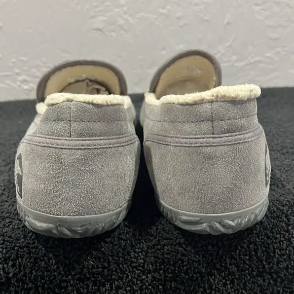 🔥🔥SOREL “DUDE MOC” Gray Suede Slippers Slip-On Loafers - Men Sz 12 - EXCELLENT