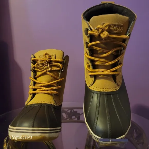 Sperry Little Boy's Bowline Tan   Duck Boots Sz: 3M
