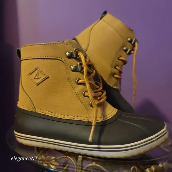 Sperry Little Boy's Bowline Tan   Duck Boots Sz: 3M