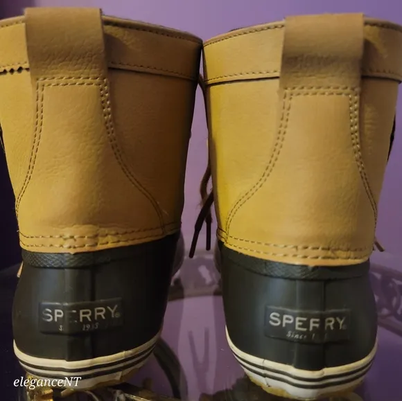 Sperry Little Boy's Bowline Tan   Duck Boots Sz: 3M