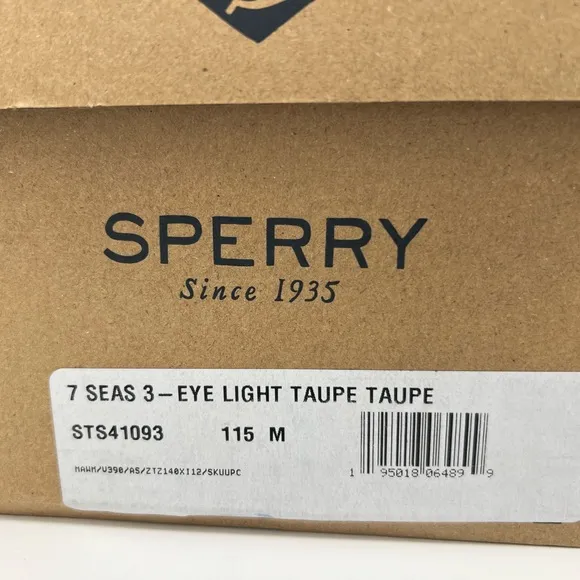 Sperry Men's 7 3-Eye Sneaker, Taupe, 11.5