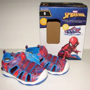 Spiderman Light Up Velcro Sneaker Sandals Toddler 9 new in box summer marvel.  K