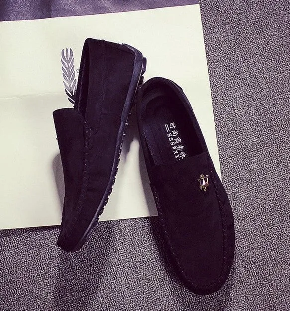 Spring Male Flat Shoes Moccasins British style Men Dress Shoes Lazy Breathable Canvas