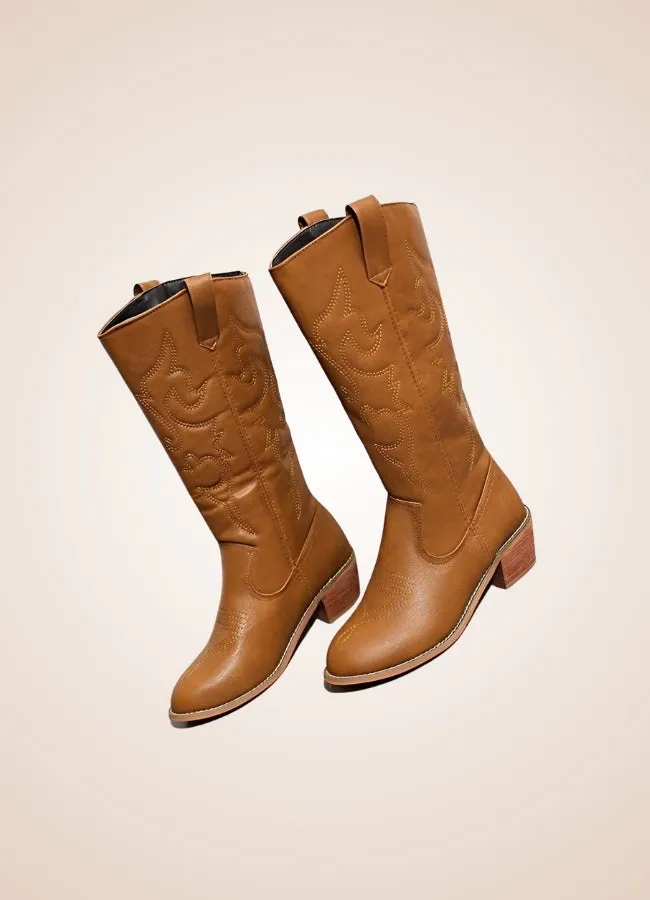 Steampunk Leather Cowboy Boots