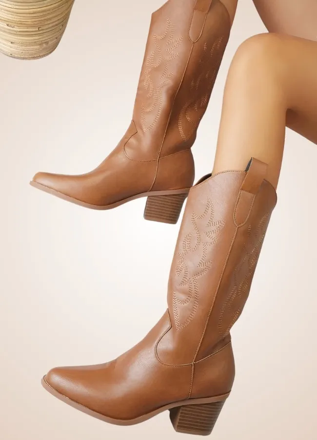 Steampunk Leather Cowboy Boots