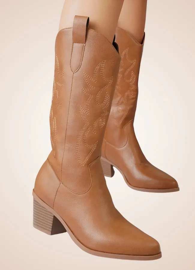 Steampunk Leather Cowboy Boots
