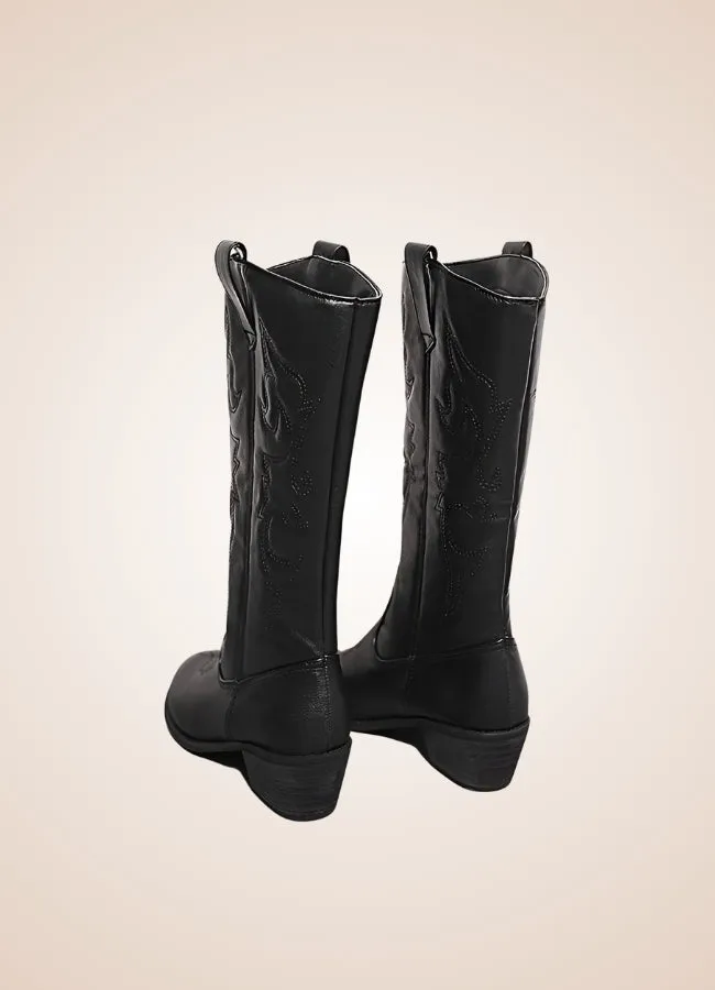 Steampunk Leather Cowboy Boots