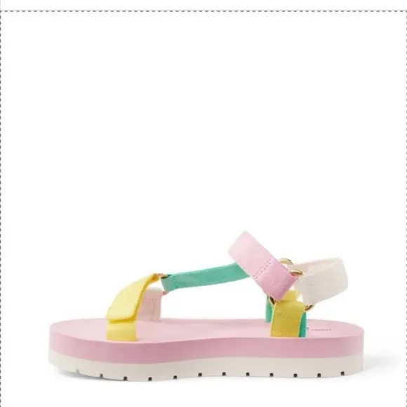 Stoney Clover Lane Pink and Yellow Sandals with Smooth Straps