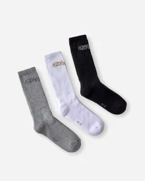Suck Socks - 3-pack - Black/White/Grey Mel
