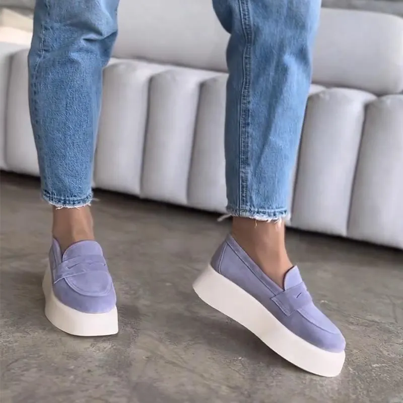 Suede Muffin-soles Women's Loafers