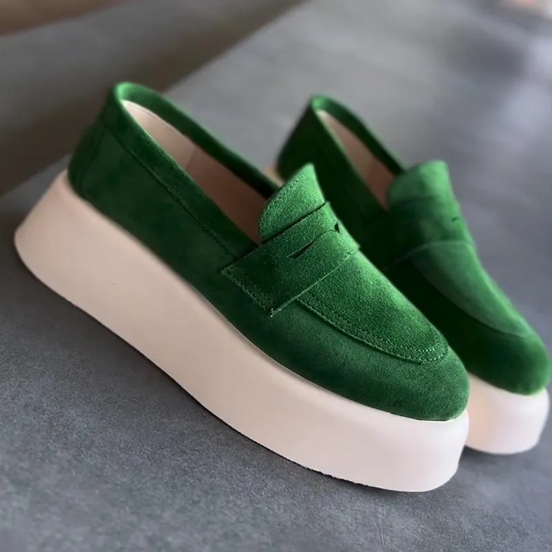 Suede Muffin-soles Women's Loafers