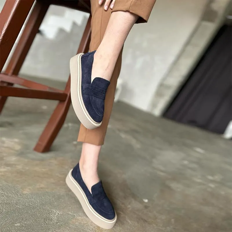 Suede Muffin-soles Women's Loafers